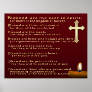 Beatitudes Christian poster
