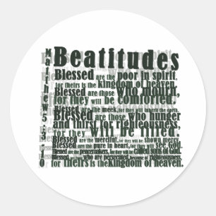 BEATITUDES CLASSIC ROUND STICKER
