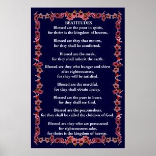 Beatitudes in a Tree Bell Frame Poster