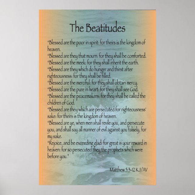 Beatitudes Poster (Sanibel Surf) (Front)