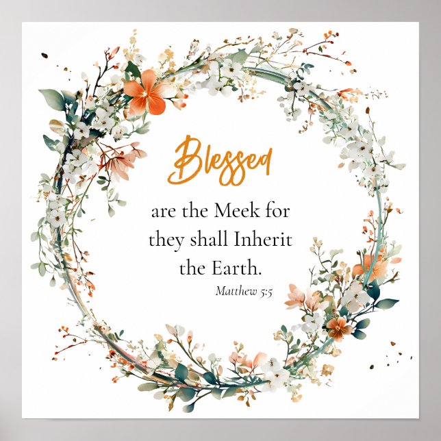Beatitudes Series Blessed are the Meek Print (Front)
