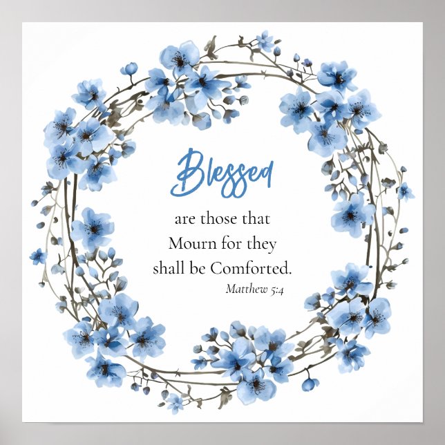 Beatitudes Series Blessed Those Who Mourn Print    (Front)