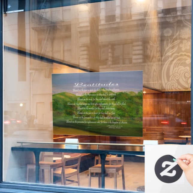 Beatitudes Window Cling (Cafe Window)