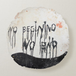 Beatles ashram round cushion