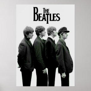 beatles, classic rock, vintage band, british music poster
