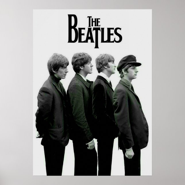 beatles, classic rock, vintage band, british music poster (Front)