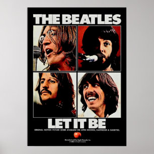beatles, classic rock, vintage band, british music poster