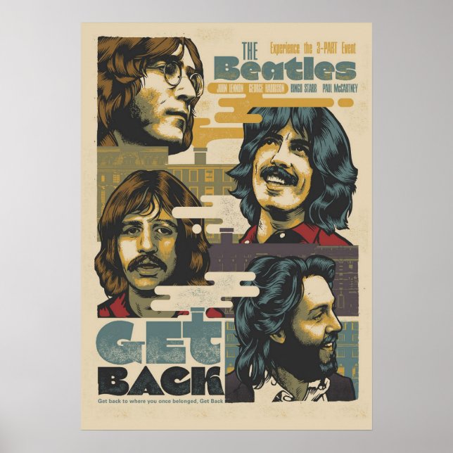 beatles, classic rock, vintage band, british music poster (Front)