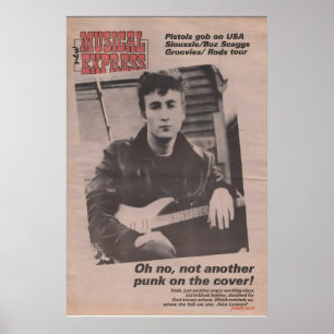 BEATLES POSTER - 1978 original Sounds - John