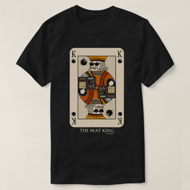 Beatmaker King Card for Music Producer and Dj 1  T-Shirt (Design Front)