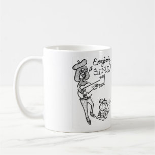 Beatnik Chick and Eddie Coffee Mug