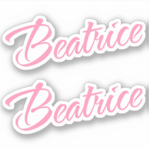 Beatrice Decorative Name in Pink x2