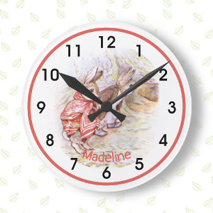 Beatrix Potter Bunnies Round Clock