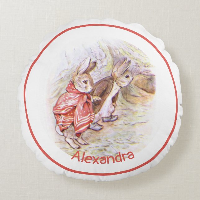 Beatrix Potter Bunnies  Round Cushion (Front)
