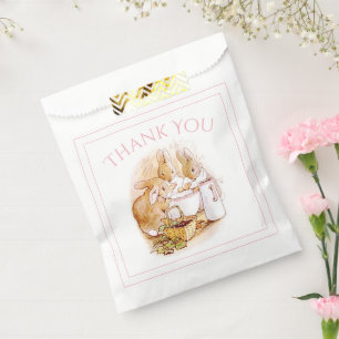 Beatrix Potter Bunny Pink Baby Shower Favour Bags