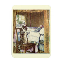Beatrix Potter Cat Serving Tea