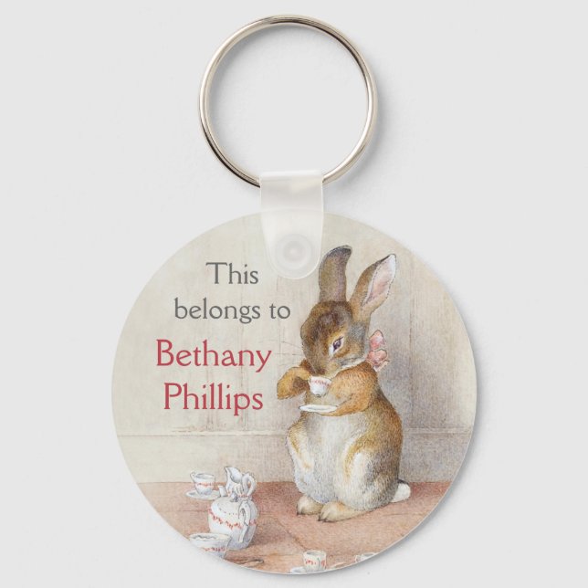 Beatrix Potter Custom Personalised Key Chain (Front)