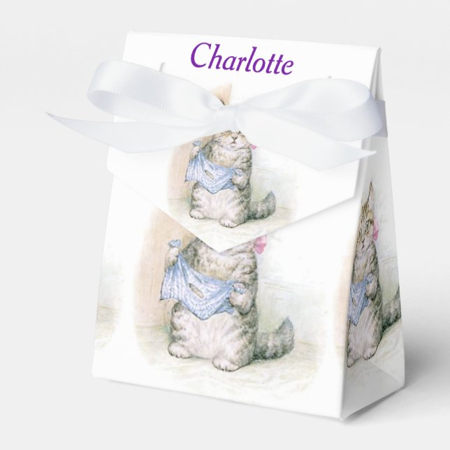 Beatrix Potter Cute Kitten Birthday  Favour Box (Front Side)