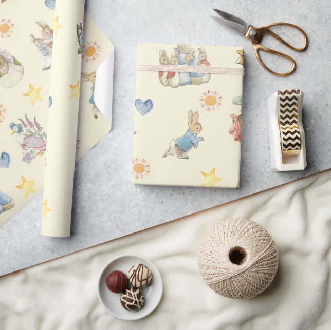 Beatrix Potter Cute Peter the Rabbit and Friends Wrapping Paper (Crafts)