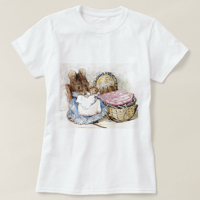 Beatrix Potter, Hunca Munca,  Mother Mouse, Custom T-Shirt (Design Front)