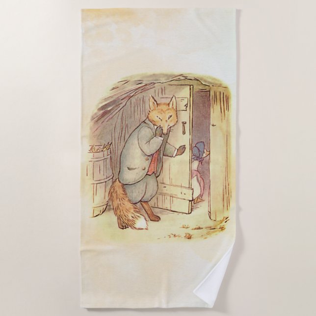 Beatrix Potter, Jemima Puddle Duck Beach Towel (Front)