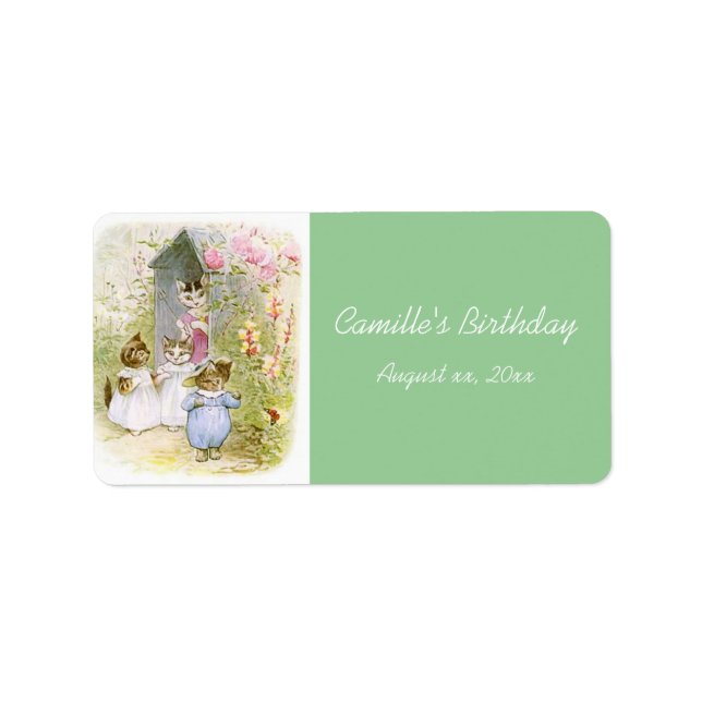 Beatrix Potter, Kittens, Custom, Favour Labels (Front)