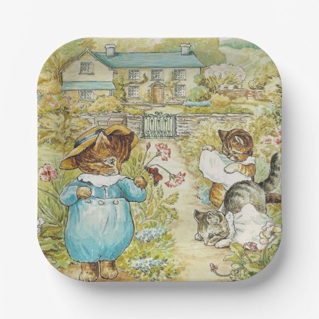 Beatrix Potter Kittens Paper Plates (Front)