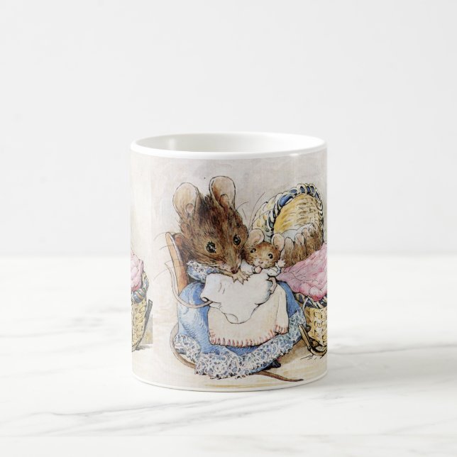 Beatrix Potter, Momma Mouse and Babies Coffee Mug (Center)