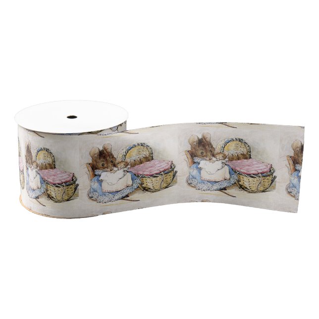 Beatrix Potter, Momma Mouse, Babies, Custom Grosgrain Ribbon (Spool)