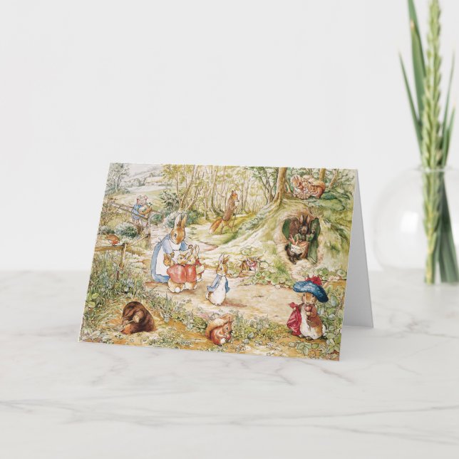 Beatrix Potter Peter and Friends Forest Walk Note Card (Front)