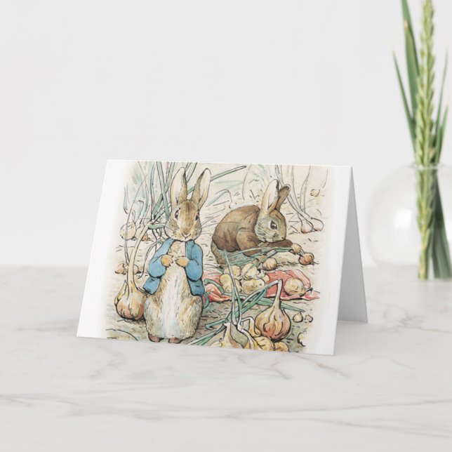 Beatrix Potter Peter Rabbit And Benjamin Bunny Card (Front)