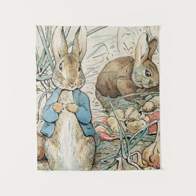 Beatrix Potter Peter Rabbit And Benjamin Bunny Tapestry (Front)