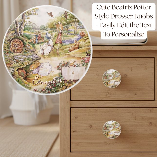 Beatrix Potter Peter the Rabbit and Friends Ceramic Knob (Creator Uploaded)