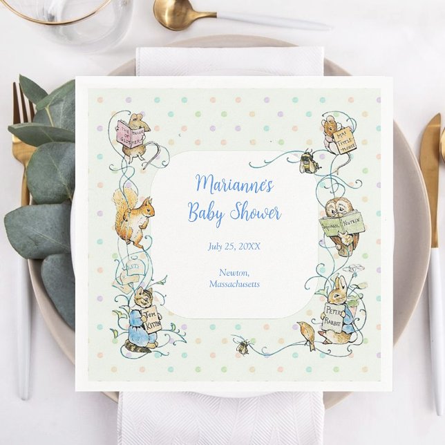 Beatrix Potter Peter the Rabbit Baby Shower Napkin (Creator Uploaded)