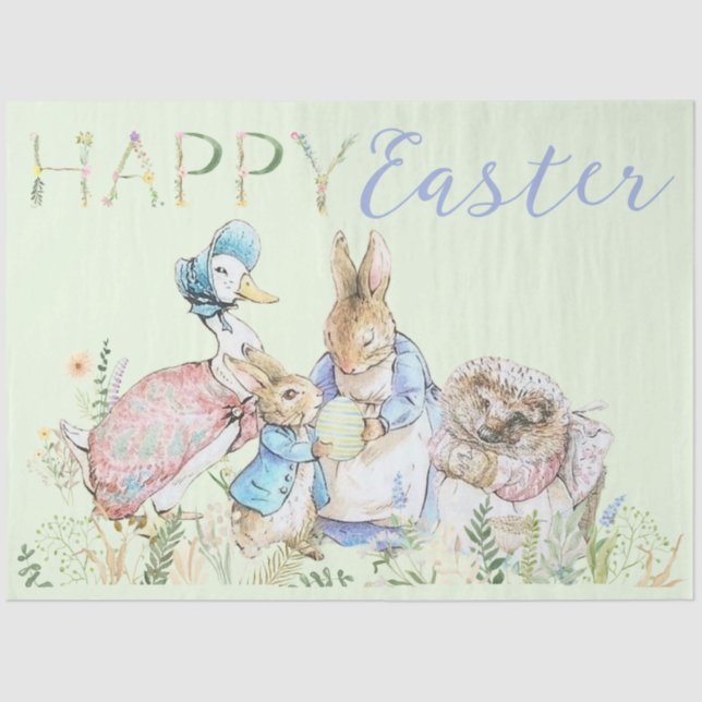 Beatrix Potter Peter the Rabbit Easter Tissue  Tissue Paper (Front)