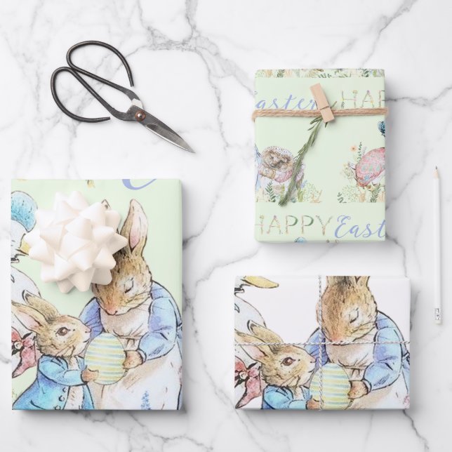 Beatrix Potter Peter the Rabbit Easter Wrapping Paper Sheet (Front)