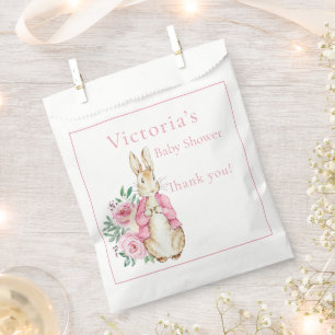 Beatrix Potter Pink Floral Baby Shower Favour Bags