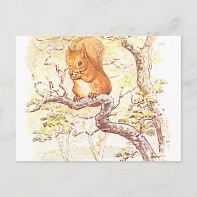 Beatrix Potter Squirrel Illustration Postcard (Front)