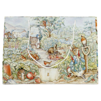 Beatrix Potter Storybook Characters Garden Large Gift Bag