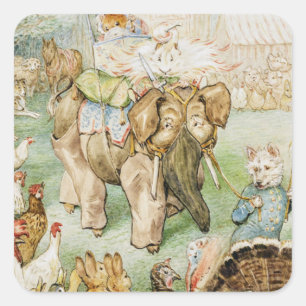 Beatrix Potter The Fairy Caravan Square Sticker