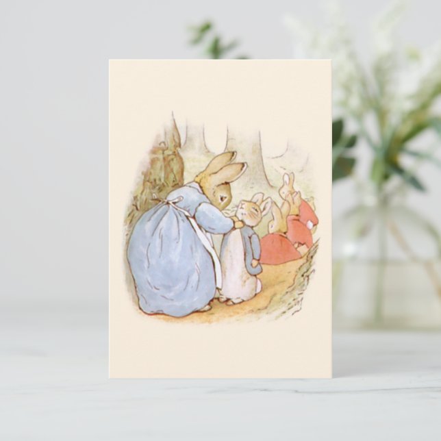 Beatrix Potter Vintage Blank Thank You Note (Standing Front)