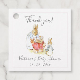 Beatrix Potter Vintage Pink Favour Tags