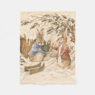 Beatrix Potter Winter Season Fleece Blanket