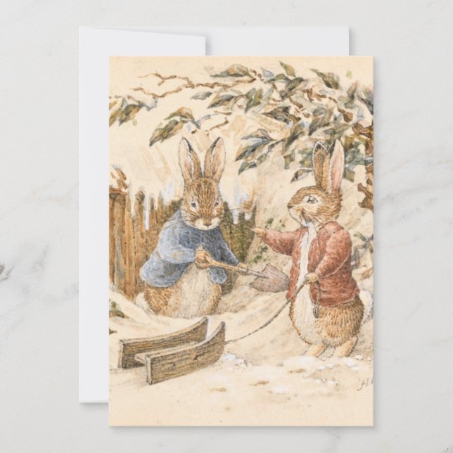 Beatrix Potter Winter Season Invitation (Front)