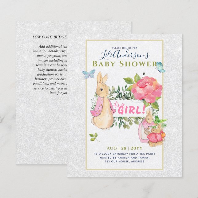 Beatrix Vintage Rabbit Pink Waistcoat Girls Event  (Front/Back)