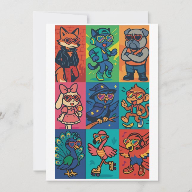 Beats and Beasts Invitation (Front)