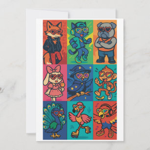 Beats and Beasts Invitation