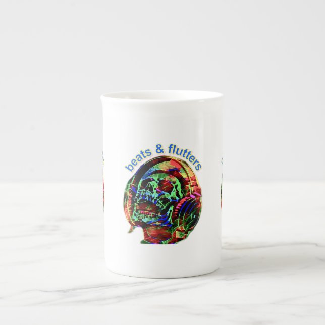 beats and flutters bone china mug (Front)