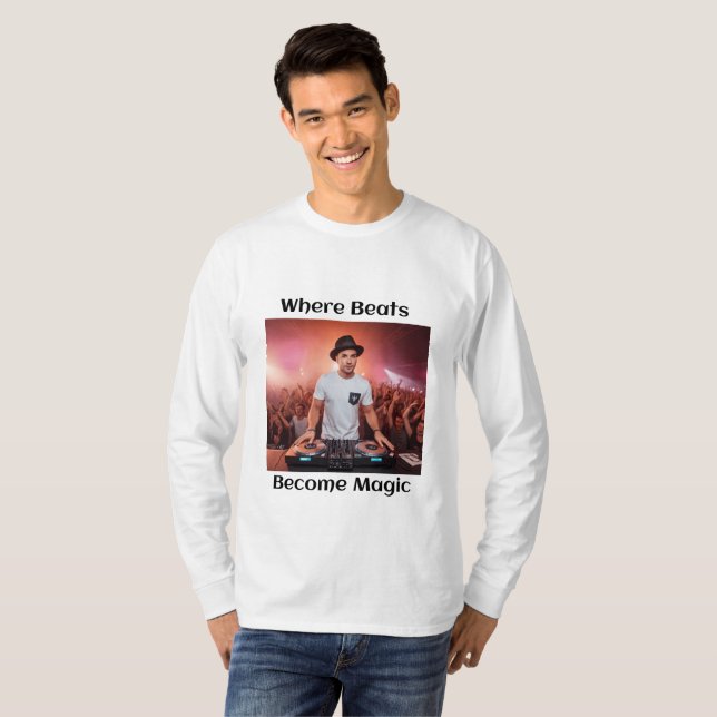 Beats Become Magic: DJ Magician T-Shirt (Front Full)