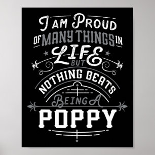Beats Being A Poppy Grandpa Fathers Day Men Poster